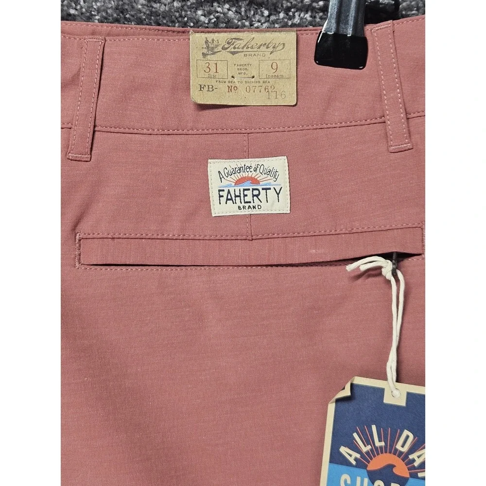 Faherty Belt Loop All Day Shorts Men's 31 Sunrose Pink 9